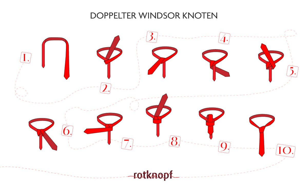 Krawatte binden Doppelter Windsor Knoten