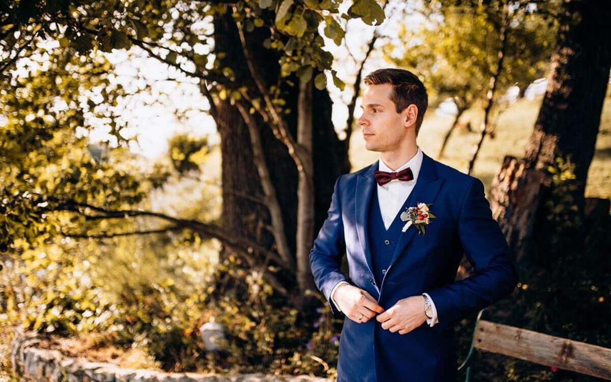 Anzugstyle Herren Dunkelblau